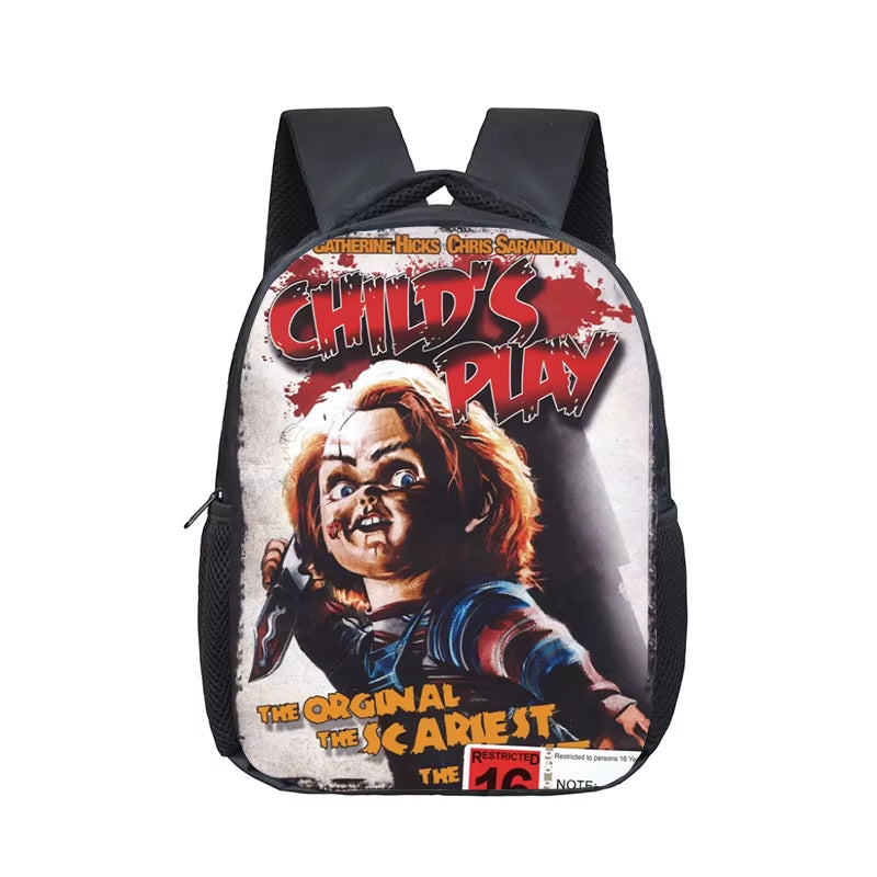 12 Inch Horror Movie Child'S Play Chucky School Bags Kindergarten Children Kids School Backpack for Girls Boys Backpacks Mochila