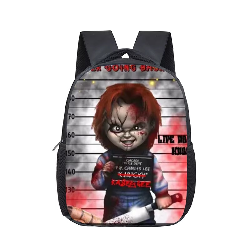 12 Inch Horror Movie Child'S Play Chucky School Bags Kindergarten Children Kids School Backpack for Girls Boys Backpacks Mochila
