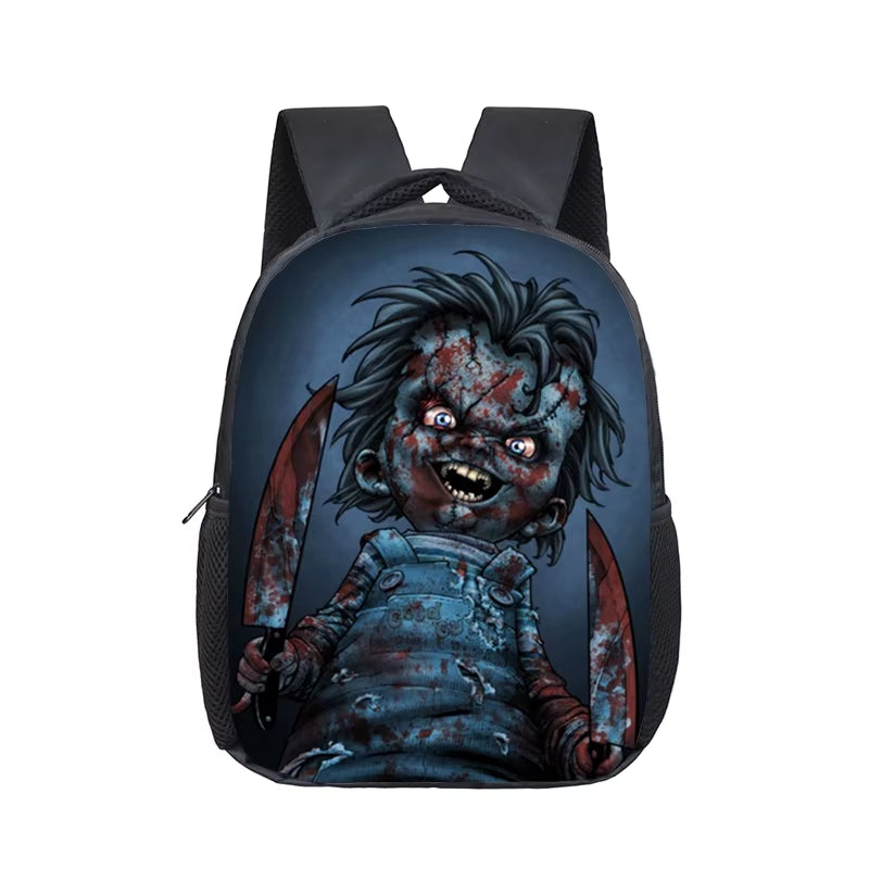 12 Inch Horror Movie Child'S Play Chucky School Bags Kindergarten Children Kids School Backpack for Girls Boys Backpacks Mochila