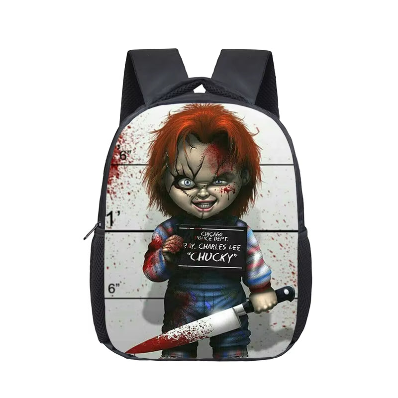 12 Inch Horror Movie Child'S Play Chucky School Bags Kindergarten Children Kids School Backpack for Girls Boys Backpacks Mochila