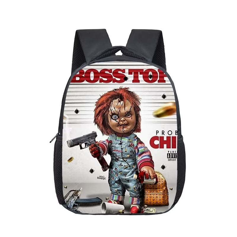 12 Inch Horror Movie Child'S Play Chucky School Bags Kindergarten Children Kids School Backpack for Girls Boys Backpacks Mochila
