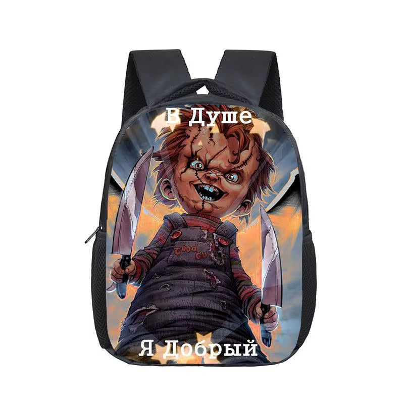 12 Inch Horror Movie Child'S Play Chucky School Bags Kindergarten Children Kids School Backpack for Girls Boys Backpacks Mochila