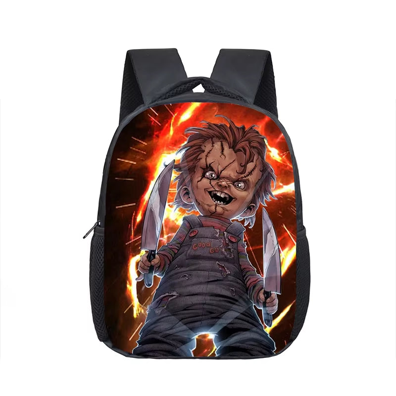 12 Inch Horror Movie Child'S Play Chucky School Bags Kindergarten Children Kids School Backpack for Girls Boys Backpacks Mochila